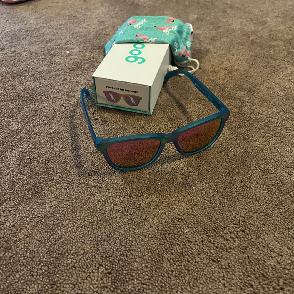 Goodr Blue Sunglasses with Pink Lenses